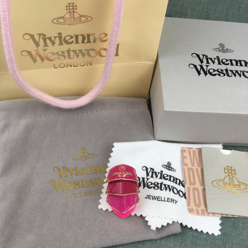 Brand New Vivienne Westwood Armour Ring Pink